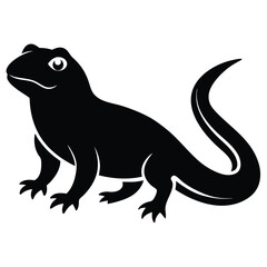 Solid color Tuatara animal vector design