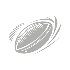 Football in Motion Swirling Graphic Illustration