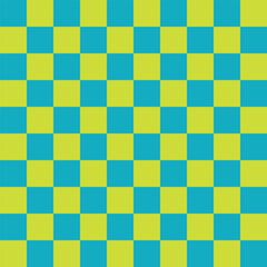 Electric Lime and Teal Blue Checkered Pattern – Modern Tech School Theme