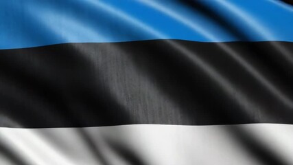 Estonian flag waving gracefully in the wind a symbol of national pride and identity in flowing motion ideal for patriotic projects.