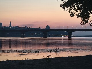 sunset on the beach