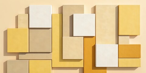 Abstract yellow beige blocks background for presentation and graphic design resource use