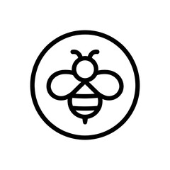 Minimalist bee icon for eco-friendly brands, promoting sustainability and natural products now