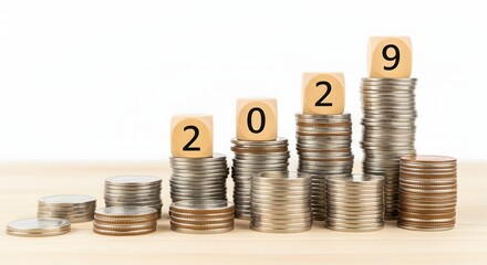 Financial growth 2029: investment and savings concept