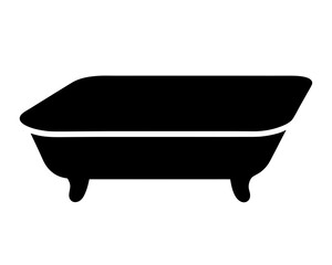 Icon of a modern bathtub with minimalist design and claw feet