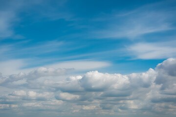 Obraz premium Blue sky with white clouds nature