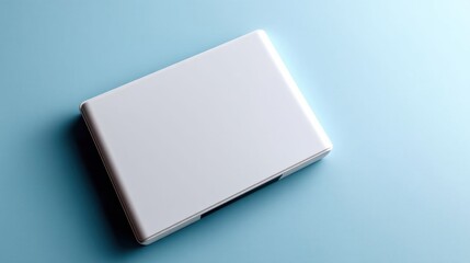 Top view of a white laptop battery.