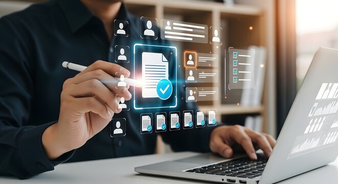 Document management system software for business process automation and workflow efficiency