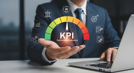 Kpi performance indicators dashboard for business success and strategy management online