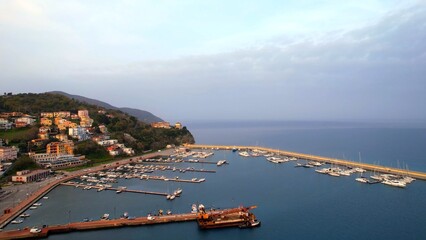 Agropoli - Italy - Aerial view of the marina