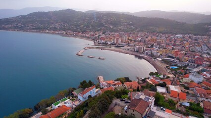 Agropoli - Italy - Aerial view of the city's bay