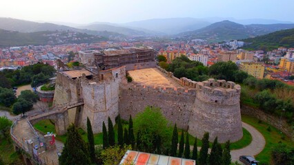 Originalname(n): Agropoli - Italy - Aerial view of the Castello Angioino Aragonese overlooking the city