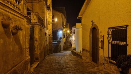 Agropoli - Italy - Evening impressions In the old town with its stony paths