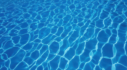 Clear Blue Swimming Pool Water with Ripple Patterns