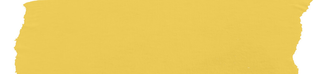 Realistic yellow masking tape element with textured jagged torn edge for DIY projects, scrapbook decoration, creative craft designs, digital collage layouts, and photo framing ideas

