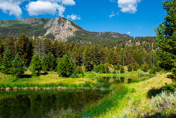 mountain landscape with blue sky