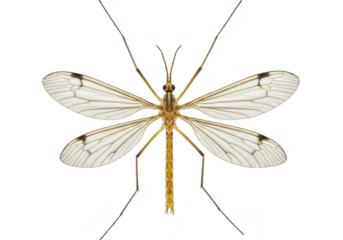 Crane fly insect isolated on transparent background