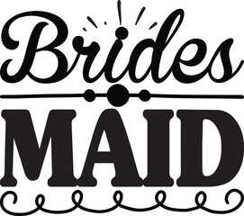 Bridesmaid Wedding Party Role SVG Design