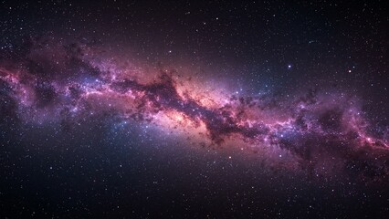 Obraz premium Vibrant milky way galaxy with colorful nebulae and countless stars in deep space