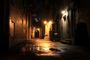 Fototapeta premium Dark City Alley