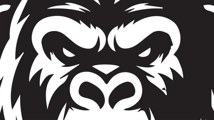 black and white gorilla face background
