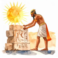 Historical Stone Engraver with White Wrap