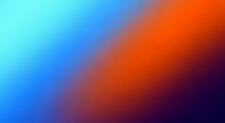 A captivating display of color gradients where shades of deep blue transition into warm orange hues, creating an blur abstract background