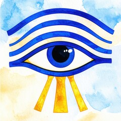 Ancient Protective Symbol in Brushstroke Form