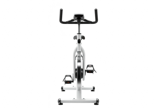Stationary exercise bike isolated on transparent background
