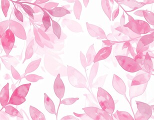 Watercolor Botanical Pattern – Elegant Leaf Design generated AI
