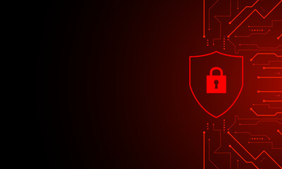Cyber security technology concept , Shield With Keyhole icon , personal data , vector illustration.	