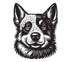 Panda Bear Head Illustration &ndash; Hand Drawn Black and White Wildlife Design