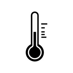 Simple Thermometer Icon for Temperature Measurement and Weather