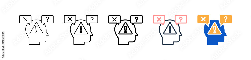 Poster issue different style icons set vector illustration.
