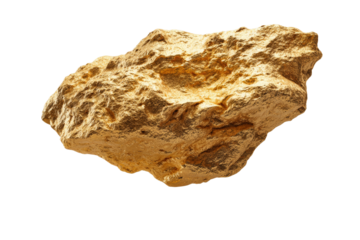 A large rock with gold flecks on it