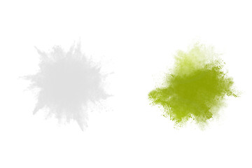 Abstract Lime Green and White Ink Splatter, High-Resolution Digital Art, Energetic and Vibrant Design Element.