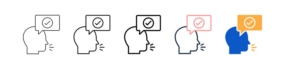 Good Communication different style icons set vector illustration. 