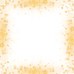 Abstract Orange and Yellow Festive Background with Black Frame and Sparkling Lights.
