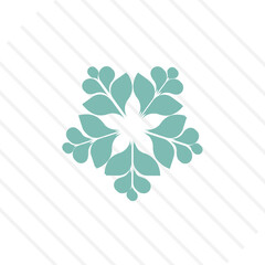 Abstract Teal Floral Design on Diagonal Black Stripes: Elegant, Modern, and Minimalist Background