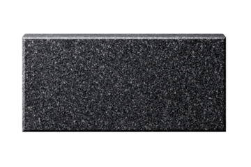 A black stone slab with a lot of small black dots on it