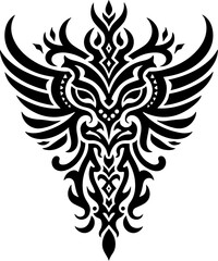 Skull of Eternal Flames" gothic tattoo, tribal tattoo vector bundle