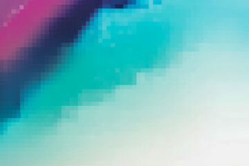 Magenta Teal Blue Gradient Pixelated Abstract background