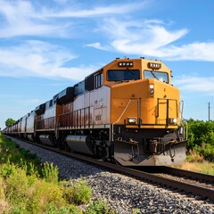 Obraz premium Freight train on a sunny day