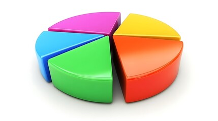 Obraz premium A business report page with a pie chart breaking down ROI across different departments