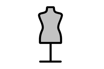 Obraz premium Vector illustration of a mannequin dress form