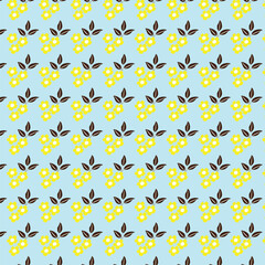 Seamless floral natural abstract pattern white background