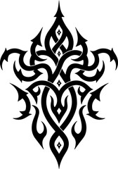 Skull of Eternal Flames" gothic tattoo, tribal tattoo vector bundle
