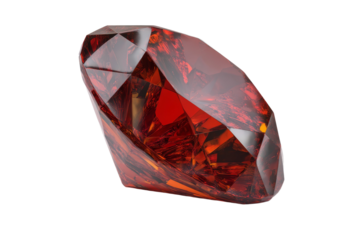 A red diamond is sitting on a white background