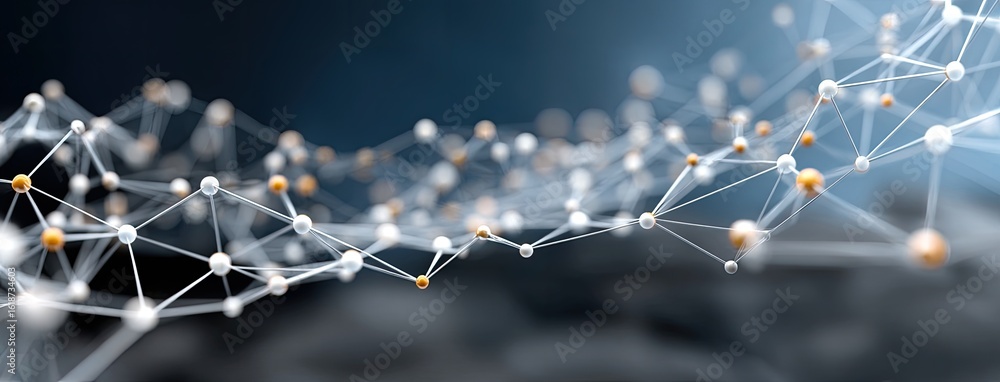 Aufkleber vibrant blue digital backdrop with interconnected lines and glowing nodes illustrates a technology t