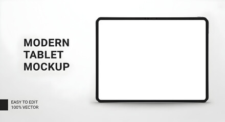 Modern Tablet Mockup for App Presentation Easy to Edit 100 Vector